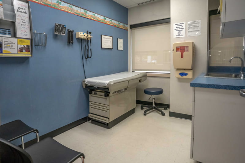 Clinic room at the Pediatric Ambulatory Clinic at Henry Ford St. John Hospital