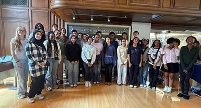 group photo of mentorship summer program students