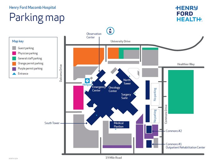 Macomb Hospital Parking Map