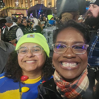 Kathy with her daughter