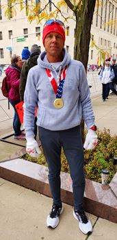 Tim after running marathon
