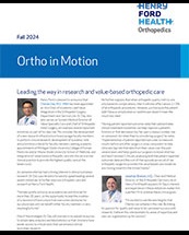 The cover page of the Fall 2024 edition of the Ortho In Motion newsletter