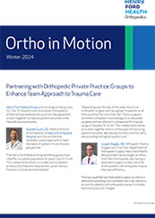 cover page of Winter 2024 Ortho in Motion newsletter