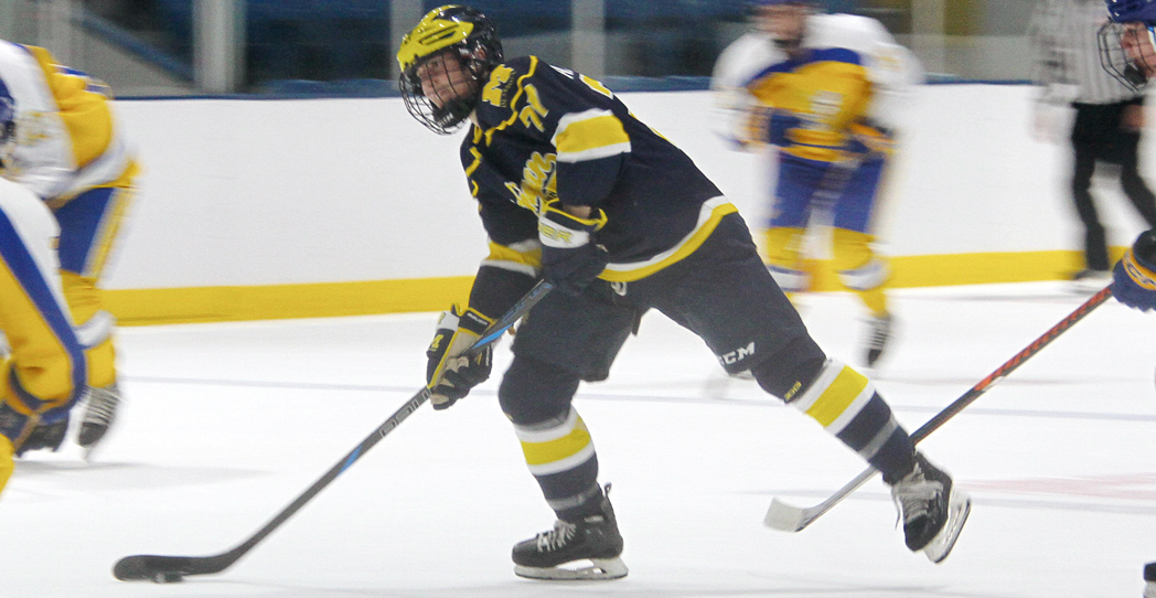 Grace Adriaanse playing hockey in rink