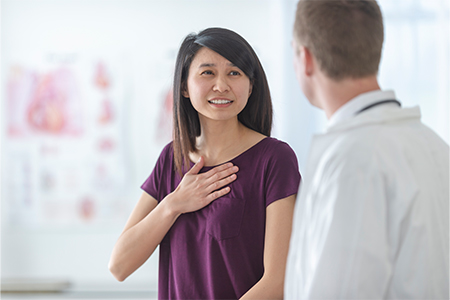 Japanese woman with doctor