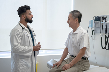 Japanese man with doctor
