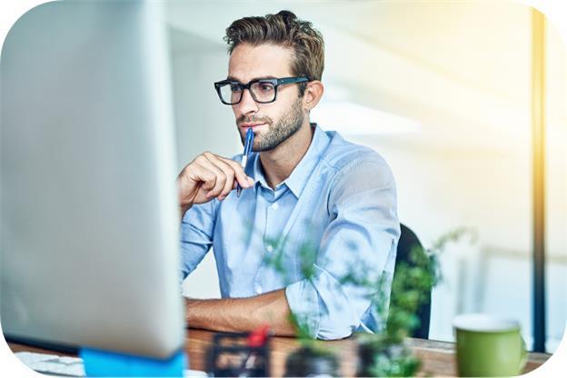 Man on computer