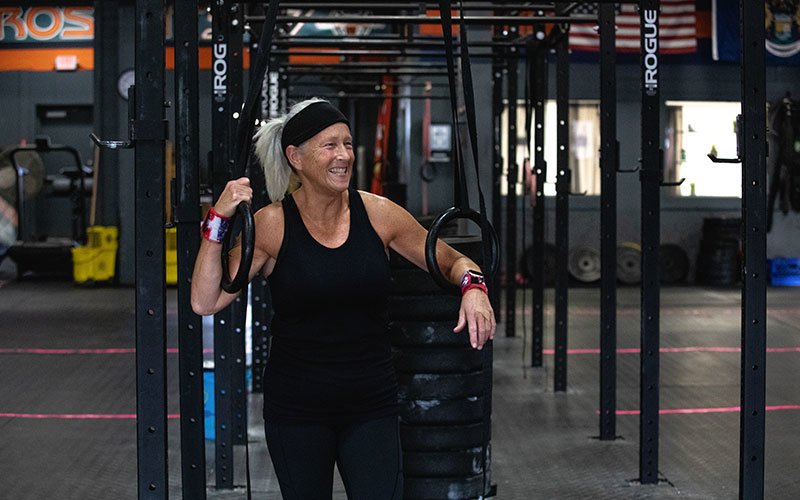 Alice Kolb in the gym