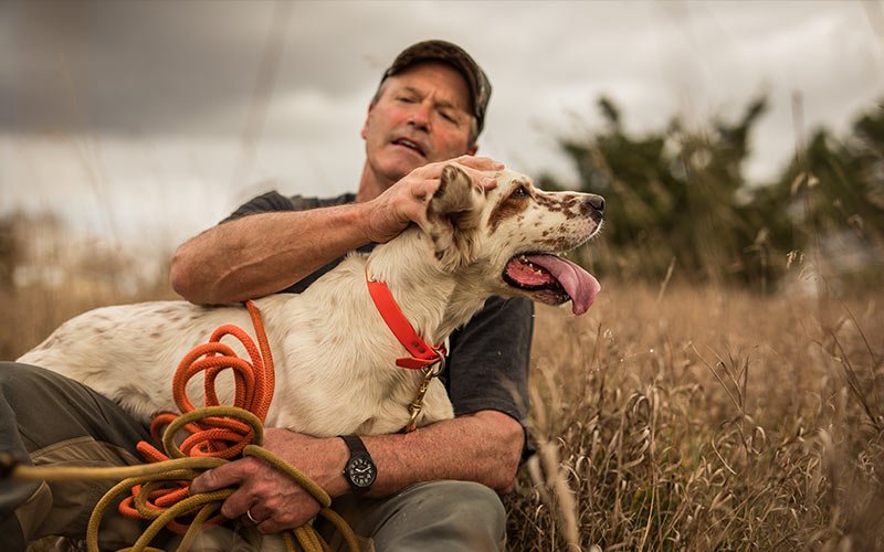 Cancer Patient Jeffrey Clark with his dog