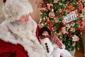 Santa and NICU Snow Baby