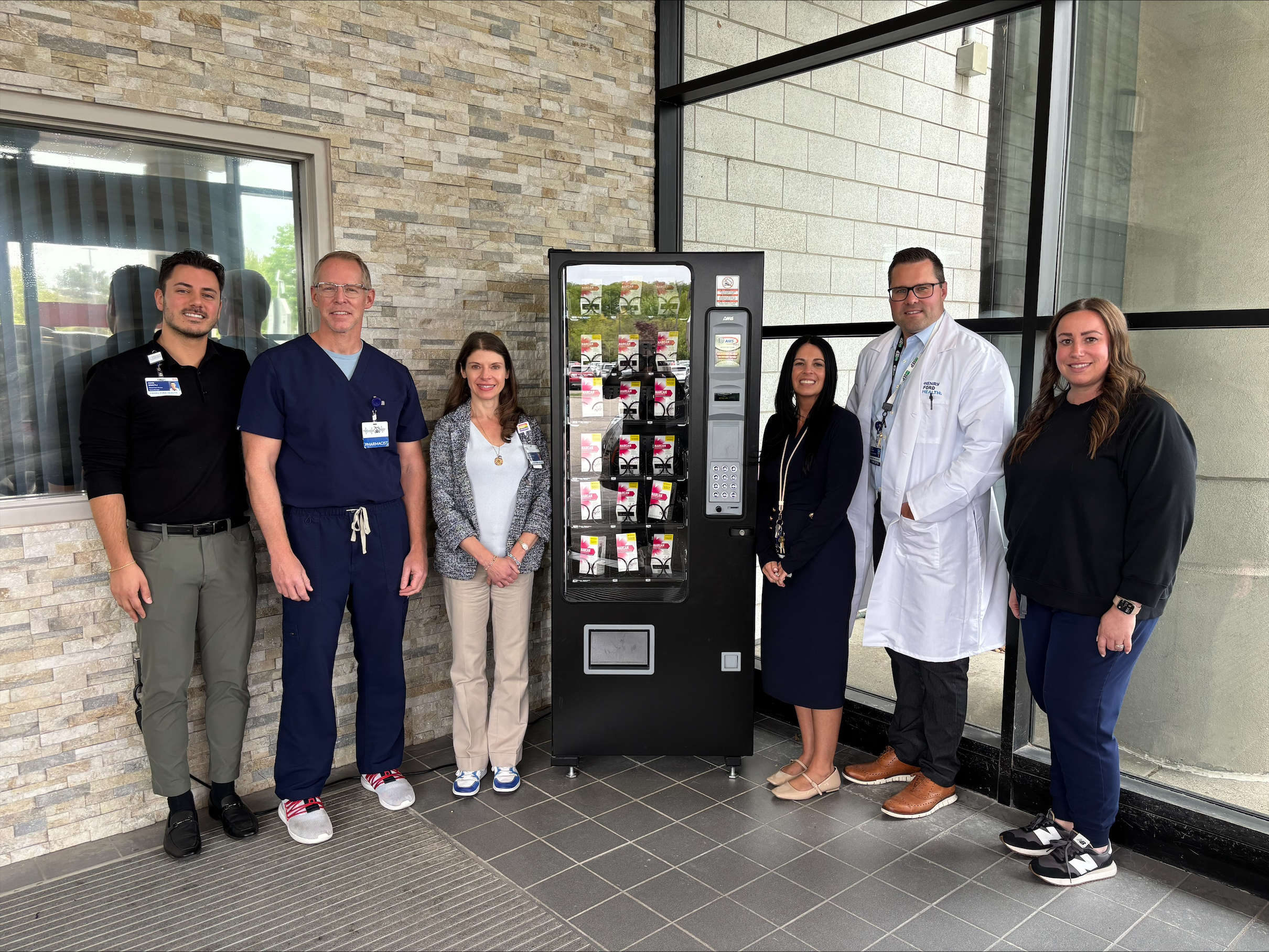 Free opioid overdose reversing kits now available through vending machine at Henry Ford Macomb Hospital